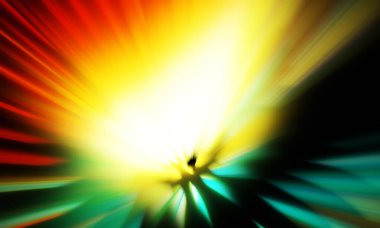 Siyah zemin üzerinde ışık parçacığı izleri. Parlayan parçacıkları ve çizgileri olan ışık patlaması yıldızı. Güzel hareketli soyut ışınlar duvar kağıdı. Renkli Patlama grafiği. Işık ışınlarının patlaması. 