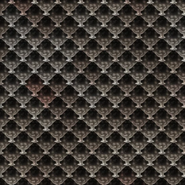 シームレスファンタジーアーマーテクスチャ 3Dイラスト 金属パターンだ 金属板の背景 中世の壁紙 装甲表面のテクスチャ — ストック写真