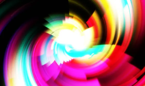 Otočné Světlo Ukazuje Pozadí Ethereal Energické Víření Rotace Živými Barvami — Stock fotografie
