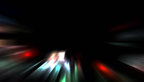 Dynamic Rays Light Isolated Black Background Graphic Illustration Glowing Colorful — ストック写真