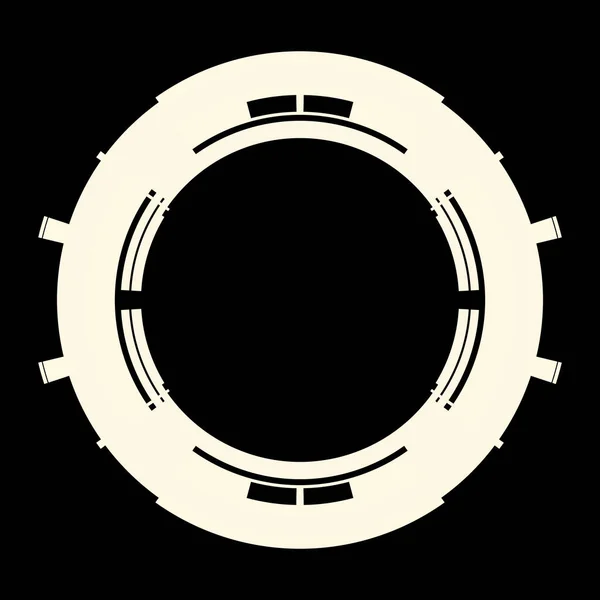 Fütürist Dairesel Gövde Arayüzü Elementi Soyut Çember Geometrik Arkaplan Dijital — Stok fotoğraf