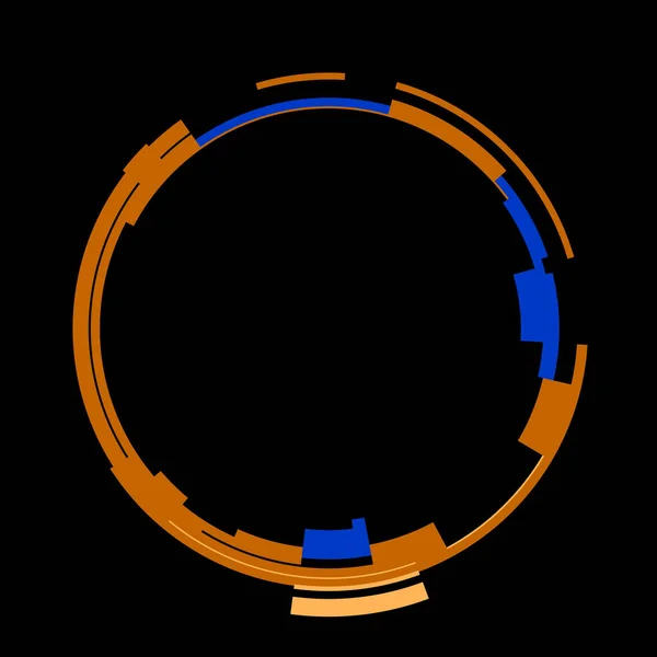 Futurist Circular Nuanță Element Interfață Cerc Abstract Fundal Geometric Ilustrație — Fotografie, imagine de stoc