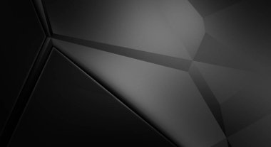 Lüks minimalist tasarım. Fütürist şablon. Karanlık elementleri olan birinci sınıf soyut duvar kâğıdı. Zarif bir zemin. Siyah üç boyutlu geometrik arkaplan. Poster, broşür, sunum için tasarım.