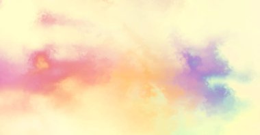 Modern fırça darbeleri. Poster, duvar sanatı, afiş, kart, kitap kapağı veya ambalaj için rahatlatıcı kompozisyonun yumuşak renkli çizimi. Pastel renklerle suluboya. 