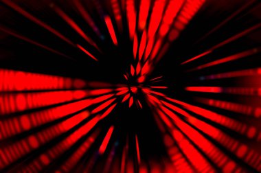 Siyah arkaplanda dönen ışık gösterisi. Lüks çizgiler. Parlak kıvrımlı duvar kağıdı. Uzay tüneli. Dönen ışık çemberi ya da maytap izi. Parlak konsept çizimi.