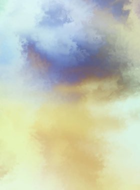 Modern fırça darbeleri. Poster, duvar sanatı, afiş, kart, kitap kapağı veya ambalaj için rahatlatıcı kompozisyonun yumuşak renkli çizimi. Pastel renklerle suluboya. 