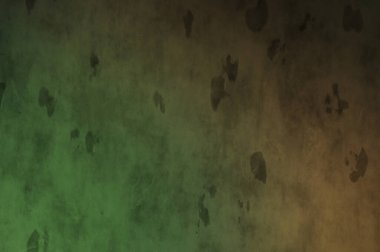 Gotik bir duvarda sıkıntılı ve kirli desenler var. Lekeli renkli hasarlı şablon. Tasarımınız için doku ve elementler. Pis duvar kâğıdı. Grunge arkaplanı.