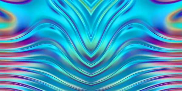 Illustration Colorful Wavy Reflective Design Wallpaper Graphic Illustration Wallpaper Banner — Stock Photo, Image