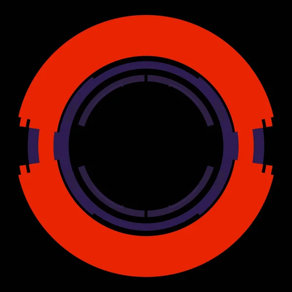 Fütürist Dairesel Gövde Arayüzü Elementi Soyut Çember Geometrik Arkaplan Dijital — Stok fotoğraf