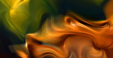 Hareketli girdapların soyut çizimi. Titreşimli renkli kıvrımların dönen akışı. Kıvrımlı ve kıvrımlı arka plan ve çizgiler. Garip duvar kâğıdı tasarımı. Dalgalanma arkaplanı.