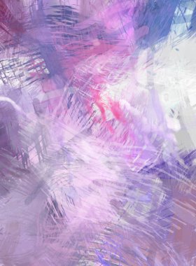 Soyut arkaplanda pürüzlü fırça darbeleri. Fırça boyası. Renkli boya darbeleri. Eşsiz duvar sanatı. Tuvaldeki modern sanat. Renkli çağdaş sanat eserleri.