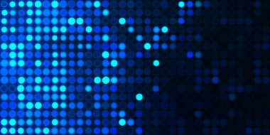 Parlak desenli duvar kağıdı. Sahne ışıkları olan renkli ışıkların ihtişamlı arkaplanı. Parlayan ışıklar siyah arka planda parti izleri. Sahne veya stadyum ışıklarının dijital illüstrasyonu. 