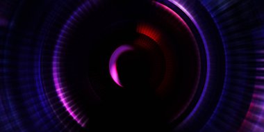 Parlayan neon ışıkları. Parlak sunum tasarım şablonu. Fotoğraf makinesi konsepti. Soyut arkaplan. Dönen ışık ışınları. Hareketli kavramsal duvar kağıdı. Grafik dijital illüstrasyon. 