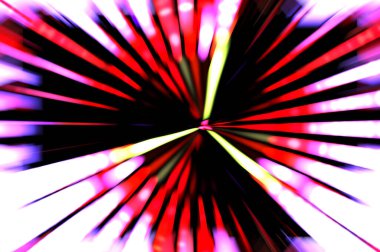 Siyah arkaplanda dönen ışık gösterisi. Lüks çizgiler. Parlak kıvrımlı duvar kağıdı. Uzay tüneli. Dönen ışık çemberi ya da maytap izi. Parlak konsept çizimi.