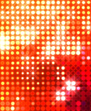 Parlak desenli duvar kağıdı. Sahne ışıkları olan renkli ışıkların ihtişamlı arkaplanı. Parlayan ışıklar siyah arka planda parti izleri. Sahne veya stadyum ışıklarının dijital illüstrasyonu. 