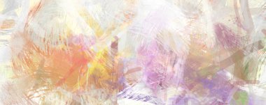 Soyut arkaplanda pürüzlü fırça darbeleri. Fırça boyası. Renkli boya darbeleri. Eşsiz duvar sanatı. Tuvaldeki modern sanat. Renkli çağdaş sanat eserleri.