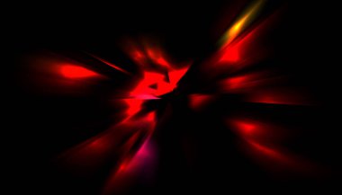 Parlayan ışıkları hareket ettirmenin havalı arka planı. Tasarımınız için canlı renkli bir portal şablonu. Işık ışınları ve hareket halindeki ışıldayan parçacıklar bir solucan deliği şekli oluşturuyor..