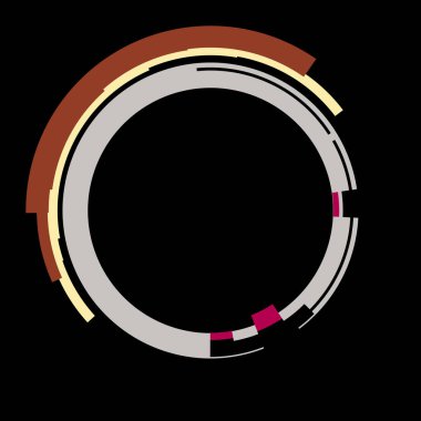 Fütürist dairesel gövde arayüzü elementi. Soyut çember geometrik arkaplan. Dijital teknolojinin grafiksel çizimi.