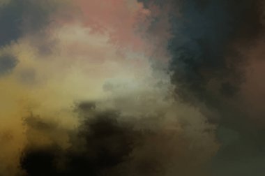 Modern fırça darbeleri. Poster, duvar sanatı, afiş, kart, kitap kapağı veya ambalaj için rahatlatıcı kompozisyonun yumuşak renkli çizimi. Pastel renklerle suluboya. 