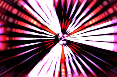 Siyah arkaplanda dönen ışık gösterisi. Lüks çizgiler. Parlak kıvrımlı duvar kağıdı. Uzay tüneli. Dönen ışık çemberi ya da maytap izi. Parlak konsept çizimi.