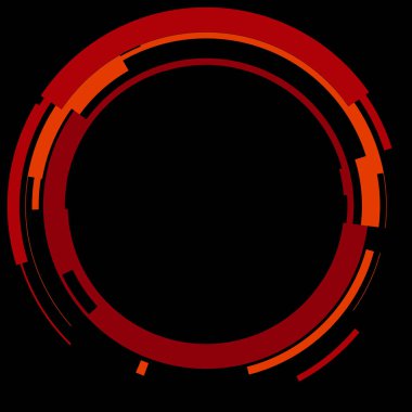 Fütürist dairesel gövde arayüzü elementi. Soyut çember geometrik arkaplan. Dijital teknolojinin grafiksel çizimi.