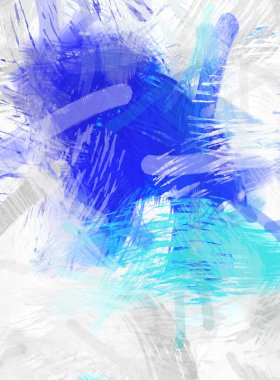 Soyut arkaplanda pürüzlü fırça darbeleri. Fırça boyası. Renkli boya darbeleri. Eşsiz duvar sanatı. Tuvaldeki modern sanat. Renkli çağdaş sanat eserleri.