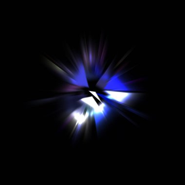 Işık huzmeleri ve parlayan parçacıkların kesiştiği güzel bir zemin. Canlı renkli ışıkların duvar kâğıdı. Parlak ışık görüntüsü.