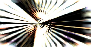 Siyah arkaplanda dönen ışık gösterisi. Lüks çizgiler. Parlak kıvrımlı duvar kağıdı. Uzay tüneli. Dönen ışık çemberi ya da maytap izi. Parlak konsept çizimi.