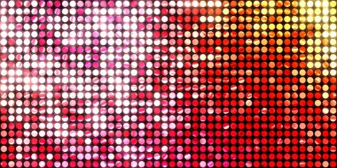 Parlayan ışıklar siyah arka planda parti izleri. Sahne veya stadyum ışıklarının dijital illüstrasyonu. Parlak desenli duvar kağıdı. Sahne ışıkları ile renkli ışıkların ihtişamlı arkaplanı.