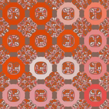 Soyut duvar kağıdı. Dekoratif hippi fayansları. Sanatsal arka plan. Yaratıcı karalama sanatı farklı şekil ve dokulara sahip kusursuz desen. Kolaj.