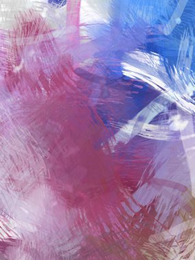 Soyut arkaplanda pürüzlü fırça darbeleri. Fırça boyası. Renkli boya darbeleri. Eşsiz duvar sanatı. Tuvaldeki modern sanat. Renkli çağdaş sanat eserleri.