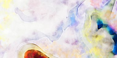 Kova desenli illüstrasyon. Çağdaş ve modern doku. Soyut renk boyama arka planı. Yaratıcı ve sanatsal duvar kağıdı. Fırçalanmış şekilleri ve lekeleri olan sanatsal duvar..