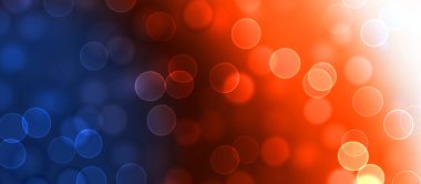 Kavramsal ışıklar duvar kağıdı. Güzel soyut çok renkli bokeh çemberleri parçacıklarla çevrili. Metninizi veya başlığınızı göstermek için boşluk ile odaklanmış olmayan canlı illüstrasyon. 