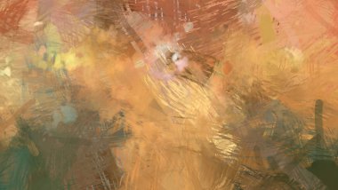 Soyut arkaplanda pürüzlü fırça darbeleri. Fırça boyası. Renkli boya darbeleri. Eşsiz duvar sanatı. Tuvaldeki modern sanat. Renkli çağdaş sanat eserleri.