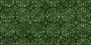 Renkli kumaş arka planında moda tarzında gümüş örgü süsü olan lüks, kusursuz bir şablon. Duvar kağıtları ve tekstil baskısı için tasarım. Lüks, ışıl ışıl metalimsi fantezi dokusu.