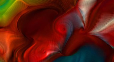 Hareketli girdapların soyut çizimi. Titreşimli renkli kıvrımların dönen akışı. Kıvrımlı ve kıvrımlı arka plan ve çizgiler. Garip duvar kâğıdı tasarımı. Dalgalanma arkaplanı.