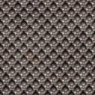 Kusursuz Fantezi Zırh dokusu. Üç boyutlu illüstrasyon. Metalik desen. Metal plakalar arka planda. Ortaçağ duvar kağıdı. Kalıplaşmış zırh yüzeyi