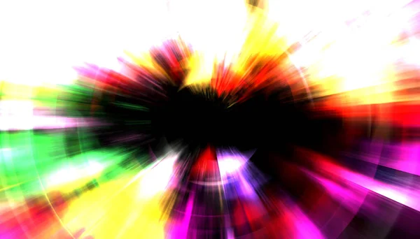 Spectaculaire Spectacle Lumière Exploitation Particules Colorées Vibrantes Avec Des Rayons — Photo