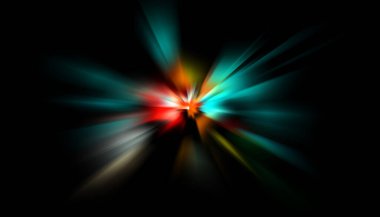 Parlayan yıldızın patlaması. Dinamik renkli arkaplan resmi. Parıldayan ışıklar duvar kağıdı. Tasarımınız için canlı şablon.