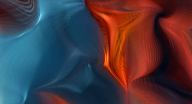 Hareketli girdapların soyut çizimi. Titreşimli renkli kıvrımların dönen akışı. Kıvrımlı ve kıvrımlı arka plan ve çizgiler. Garip duvar kâğıdı tasarımı. Dalgalanma arkaplanı.