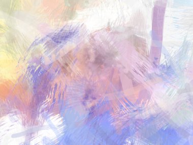 Soyut arkaplanda pürüzlü fırça darbeleri. Fırça boyası. Renkli boya darbeleri. Eşsiz duvar sanatı. Tuvaldeki modern sanat. Renkli çağdaş sanat eserleri.