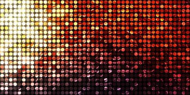 Parlayan ışıklar siyah arka planda parti izleri. Sahne veya stadyum ışıklarının dijital illüstrasyonu. Parlak desenli duvar kağıdı. Sahne ışıkları ile renkli ışıkların ihtişamlı arkaplanı.