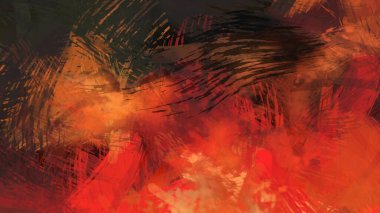 Soyut arkaplanda pürüzlü fırça darbeleri. Fırça boyası. Renkli boya darbeleri. Eşsiz duvar sanatı. Tuvaldeki modern sanat. Renkli çağdaş sanat eserleri.