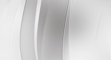 3 boyutlu illüstrasyon. Beyaz kıvrımlı yüzey. Lüks dokuma duvar kağıdı. Zarif bir zemin. Soyut fütüristik geçmiş. Minimalist geometrik kapak tasarımı. Çarpık beyaz çizgiler.