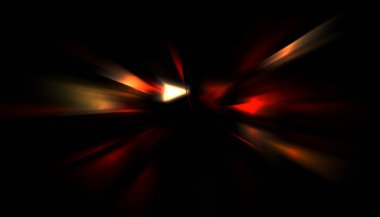 Parlayan ışıkları hareket ettirmenin havalı arka planı. Tasarımınız için canlı renkli bir portal şablonu. Işık ışınları ve hareket halindeki ışıldayan parçacıklar bir solucan deliği şekli oluşturuyor..