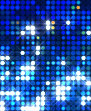 Parlak desenli duvar kağıdı. Sahne ışıkları olan renkli ışıkların ihtişamlı arkaplanı. Parlayan ışıklar siyah arka planda parti izleri. Sahne veya stadyum ışıklarının dijital illüstrasyonu. 