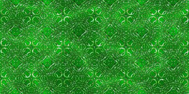 Renkli kumaş arka planında moda tarzında gümüş örgü süsü olan lüks, kusursuz bir şablon. Duvar kağıtları ve tekstil baskısı için tasarım. Lüks, ışıl ışıl metalimsi fantezi dokusu.