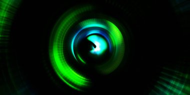 Parlayan neon ışıkları. Parlak sunum tasarım şablonu. Fotoğraf makinesi konsepti. Soyut arkaplan. Dönen ışık ışınları. Hareketli kavramsal duvar kağıdı. Grafik dijital illüstrasyon. 