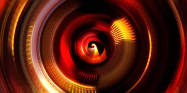 Fotoğraf makinesi konsepti. Soyut arkaplan. Dönen ışık ışınları. Hareketli kavramsal duvar kağıdı. Grafik dijital illüstrasyon. Parlayan neon ışıkları. Parlak sunum tasarım şablonu.