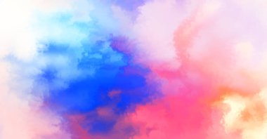 Modern fırça darbeleri. Poster, duvar sanatı, afiş, kart, kitap kapağı veya ambalaj için rahatlatıcı kompozisyonun yumuşak renkli çizimi. Pastel renklerle suluboya. 